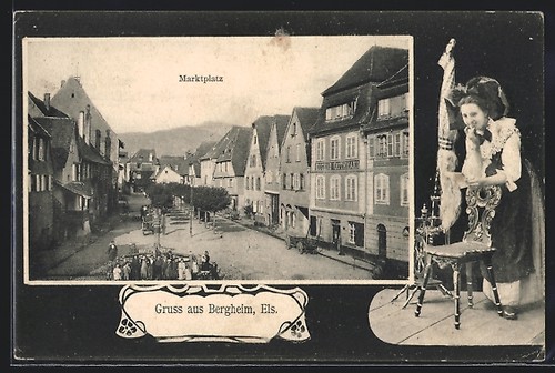 Cpa bergheim place - cpa, la
