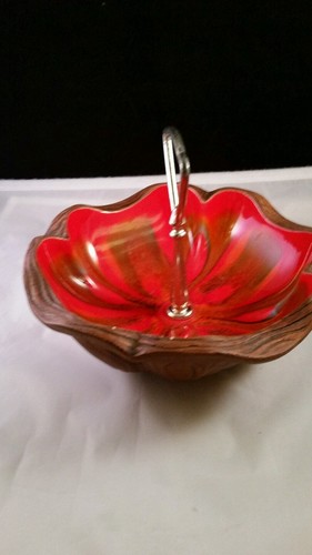 Red flower shaped ceramic - flower,