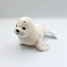 Peluche doudou phoque blanc crème NATIONAL GEOGRAPHIC 20 cm 2017 Venturelli
