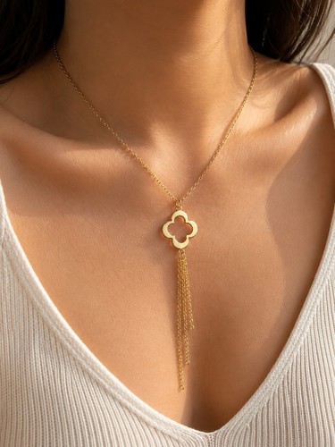Collier long plaqué - mi-long,
