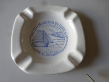 rare ancien cendrier publicitaire MUSEE MARITIME USHUAIA céramique