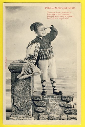 Cpa petit pêcheur napolitain - petit,