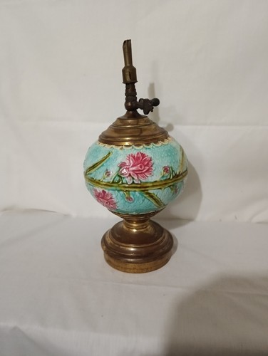 Lampe pétrole céramique - pétrole,