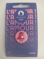 Pin's officiel Paris 2024 L'amour / Mascotte Amoureuse Des Jeux