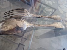 COUVERTS CUILLER ET FOURCHETTE ARGENT MASSIF POINÇON COQ EPOQUE EMPIRE 170 Gr