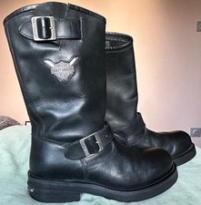 Bottes de moto Harley Davidson, cuir noir / taille 42. Très bon état. 