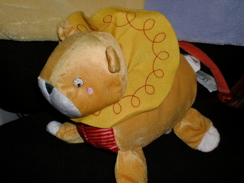 Doudou peluche lion jaune ikea - peluche,