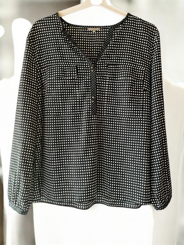Chemise noir pois blancs - chemise, à