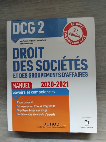 Dcg droit des sociétés et - dcg,