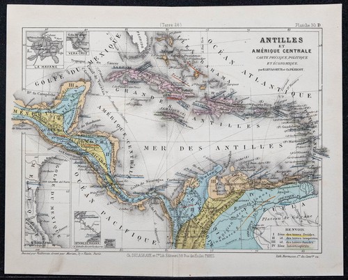1874 carte des antilles et - des,