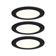 3 X Spot encastré LED 2,5 W - 3000 K - noir - pour éclairage de meuble PAULMANN