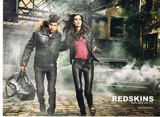 PUBLICITE ADVERTISING 035  2010  REDSKINS   pret à porter pantalon blouson cuir