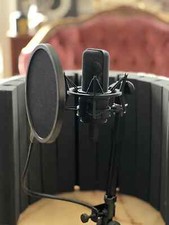 Audio Technica At 4033 + suspension + anti-pop + filtre de reflexion + stand