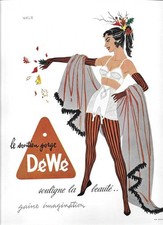 AD PUBLICITE    SOUTIEN GORGE GAINE GIRDLE DEWE PRODUITS DE BEAUTE GUERLAIN