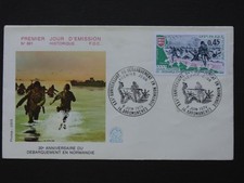 Enveloppe 1er jour 1974  30e anniversaire du débarquement
