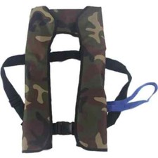 Gilet de Sauvetage Gonflable Automatique Flottabilité 150N Nylon Unisexe Vert