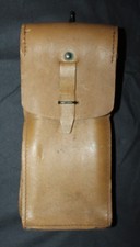 Militaria Français Cartouchière Mas49-56 3 passants cuir marron Clermont Ferrand