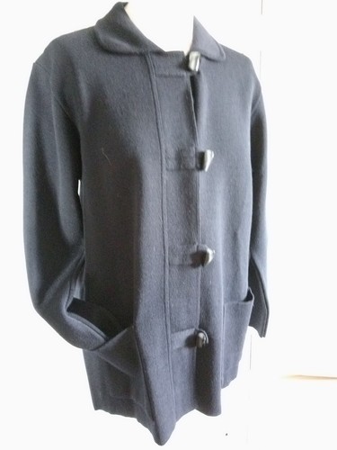 Veste marine laine mérinos - veste,
