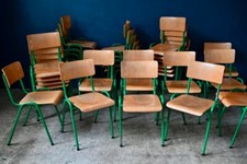 Lot de 8 chaises vertes et
