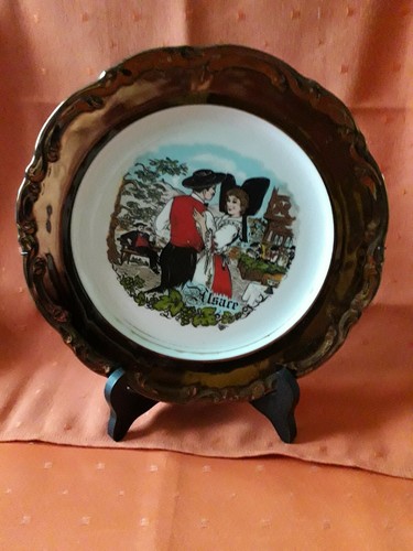 Assiette couple alsaciens - couple,