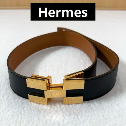 Ceinture hermes cuir noir - ceinture,