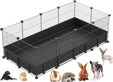 Boîte Enclos Pour Lapins Cochons D'Inde Petits Animaux Métal Cage 12Pcs