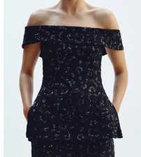 ZARA SS25 Black Sequin Vest