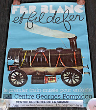 ANCIENNE AFFICHE FER BLANC ET