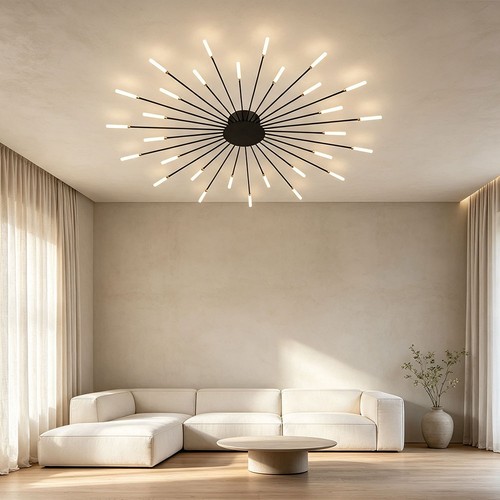 Lustre plafond rayonnant 128cm - lustre,