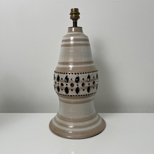 Pied lampe céramique ajourée