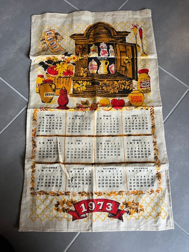 Torchon calendrier ancien - calendrier,