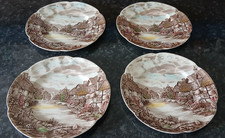 4 assiettes plates anglaises