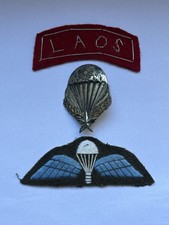 Insigne Brevet Parachutiste GCMA Laos Indochine Commando Para Français