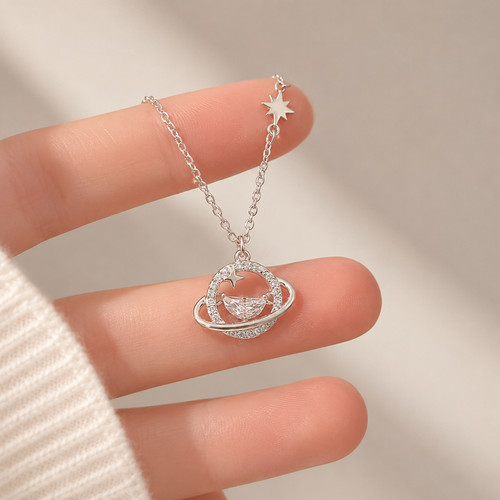 S925 sterling silver - silver, planet