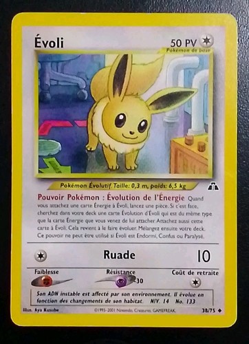 Carte pokémon evoli 38 - carte,