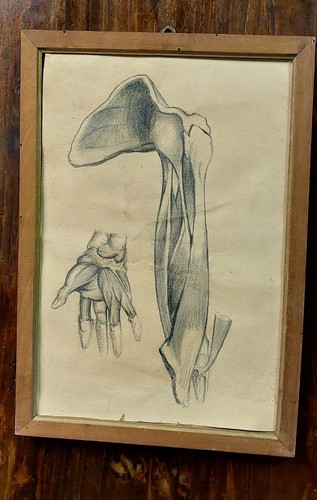Ancien dessin crayon - ancien, au