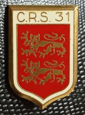 INSIGNE POLICE - CRS 31 (DARNETAL) COMPAGNIE REPUBLICAINE DE SECURITE N°31