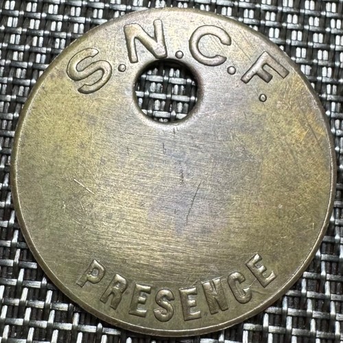 Jeton sncf f - s.n.c.f., prÉsence