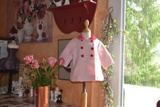 bonpoint manteaux 6 mois double 100% DE LAINE rose double bouton PROMO A SAISSIR
