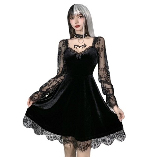 Femme dentelle velours mini - dentelle,