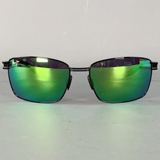 MAUI JIM Baie Park Noir Irisé Vert Acetat Métal Lunettes de Soleil Polarisées