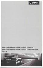 SMART ROADSTER + COUPE + BRABUS - TARIFS - 2005 / catalogue brochure dépliant