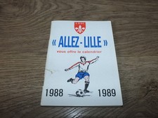 ! Ancien carnet calendrier supporter ALLEZ LILLE LOSC 1988/1989 Envoi GRATUIT !