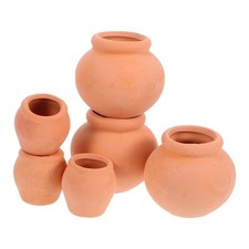  6 Pcs Pots De Fleurs En Terre
