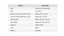 Ethnique Housse de Coussin Handmade Mandala 88.9x88.9cm Hippie Canapé Voiture