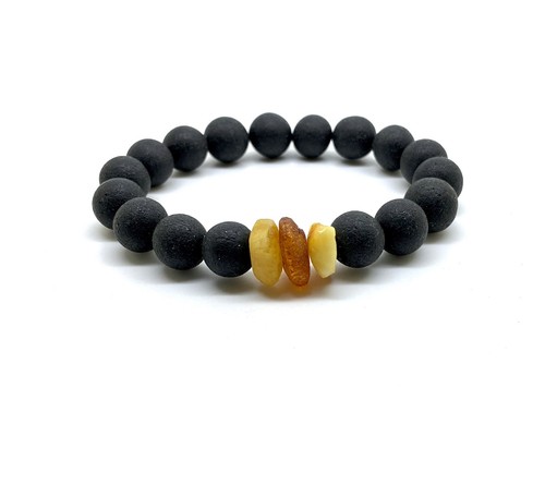 Bracelet ambre rond - en,