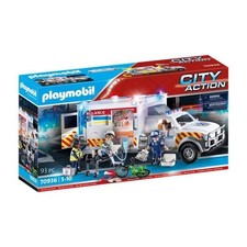 PLAYMOBIL - 70936 - Ambulance avec secouristes et blessé