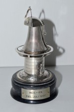 -SUJET MOULIN argent 800e SOCLE BOIS NOIRCI Ned FR TIEL JULI 1956 Souvenir XXe