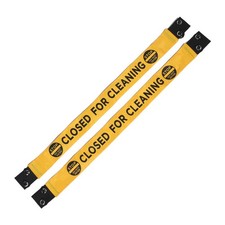  Lot de 2 panneaux de toilettes fermés pour nettoyage avec extrémités