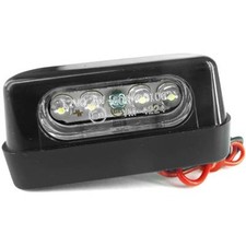 Lumière Plaque D'Immatriculation LED Leds Blanc Noir 12V Universel Moto Custom